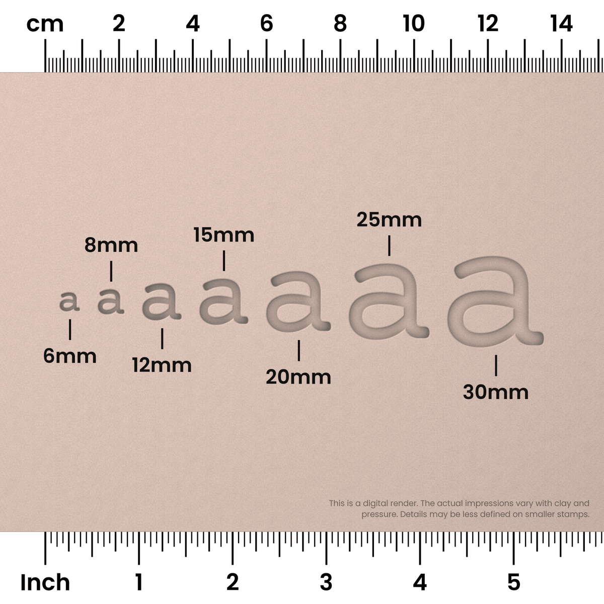 Courier Prime | Lowercase | Alphabet Stamp Sets - Ceramind® Tools