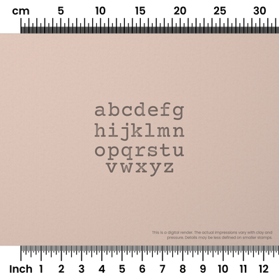 Courier Prime | Lowercase | Alphabet Stamp Sets - Ceramind® Tools