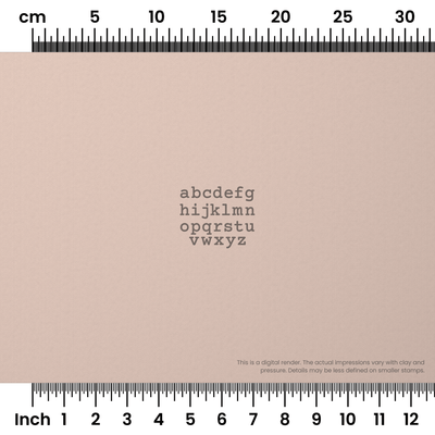 Courier Prime | Lowercase | Alphabet Stamp Sets - Ceramind® Tools