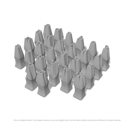 Courier Prime | Lowercase | Alphabet Stamp Sets - Ceramind® Tools