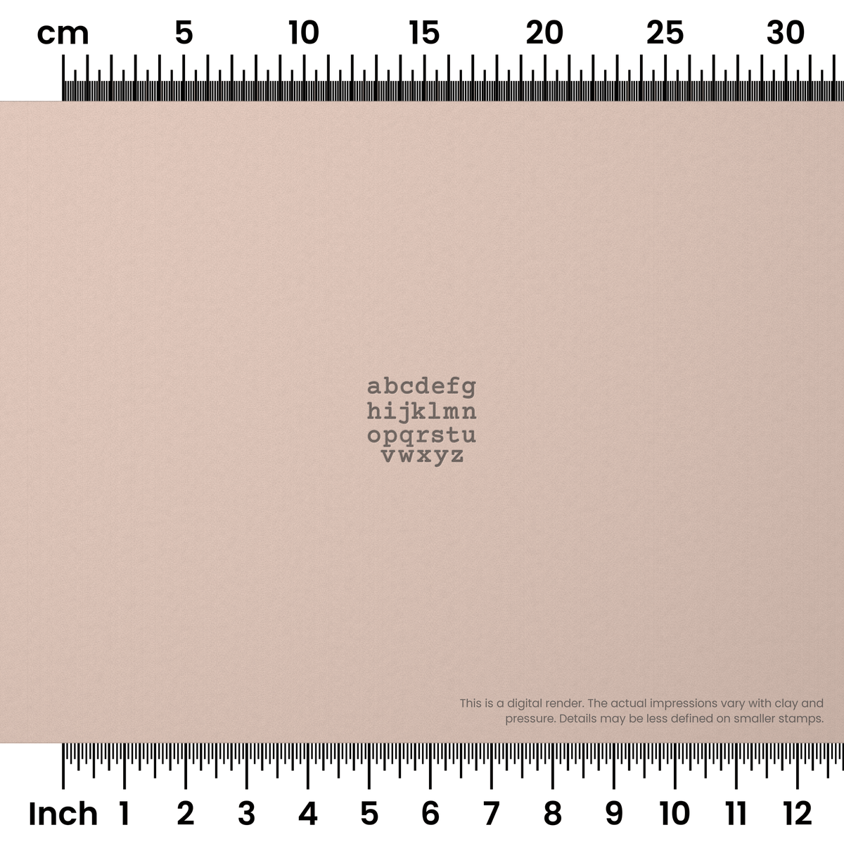 Courier Prime | Lowercase | Alphabet Stamp Sets - Ceramind® Tools