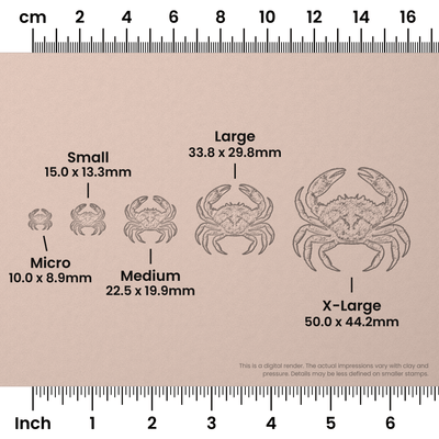 Crab Stamps - Photo Textured - Ceramind® Tools
