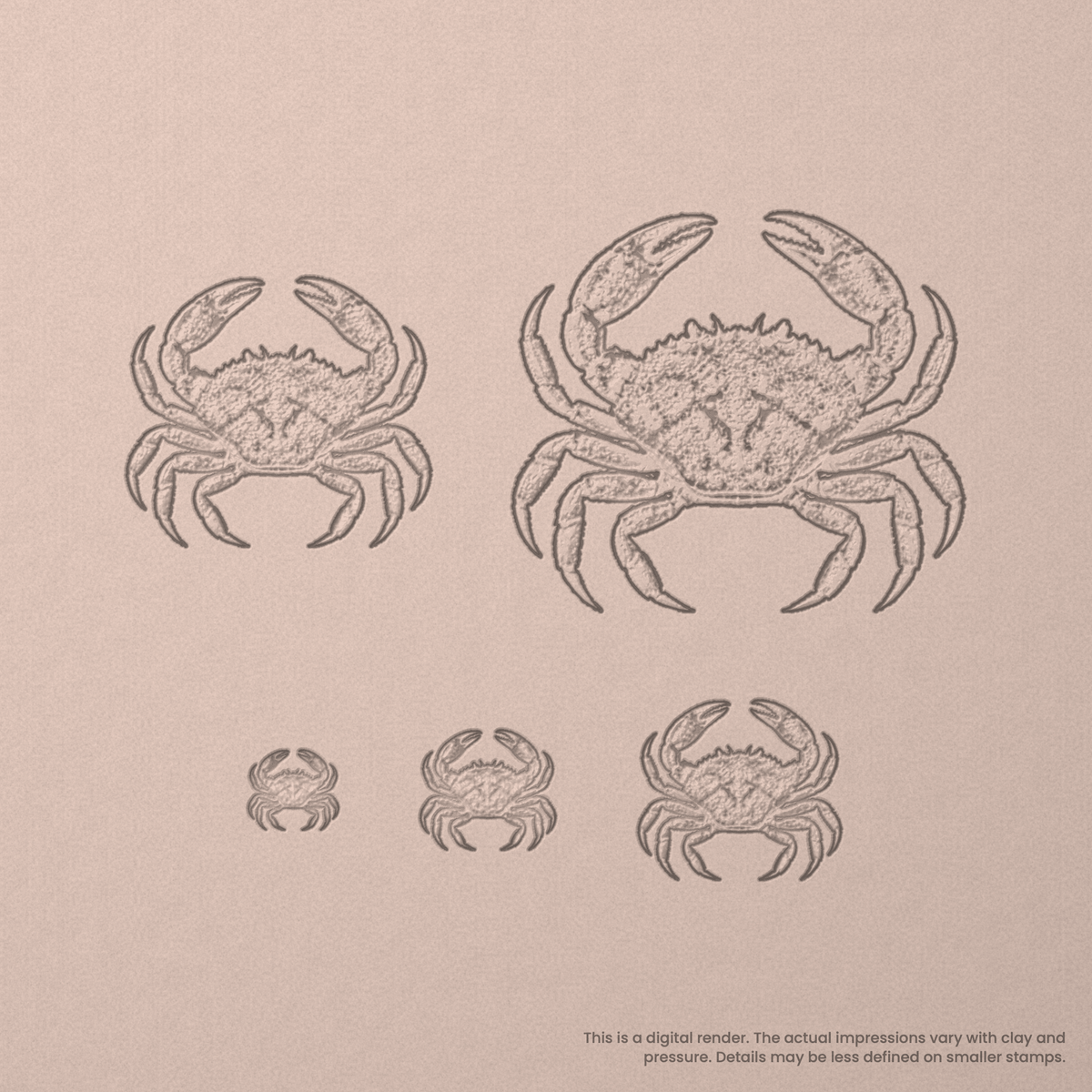 Crab Stamps - Photo Textured - Ceramind® Tools