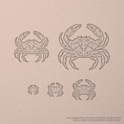 Crab Stamps - Photo Textured - Ceramind® Tools