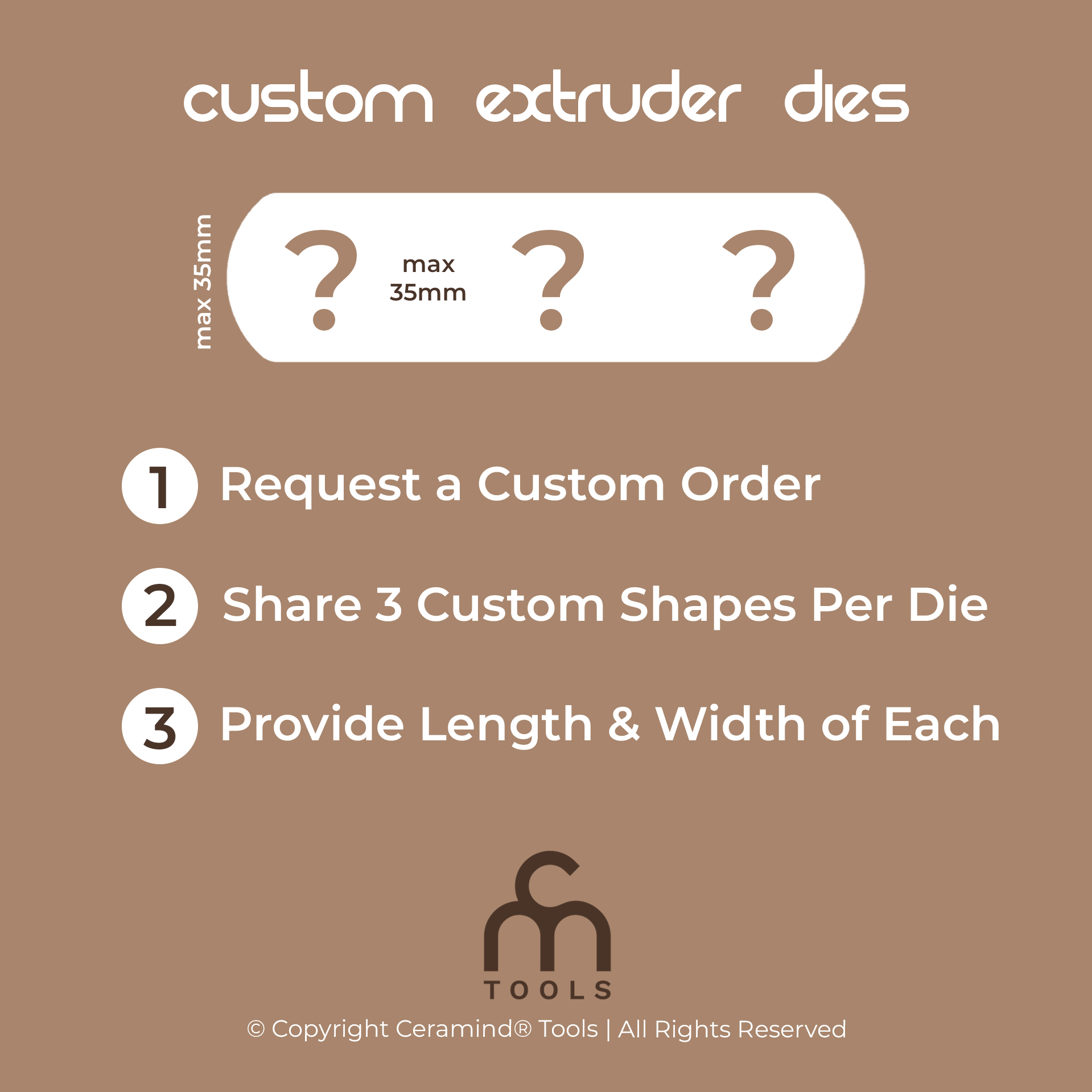 Custom Clay Extruder Dies - Ceramind® Tools