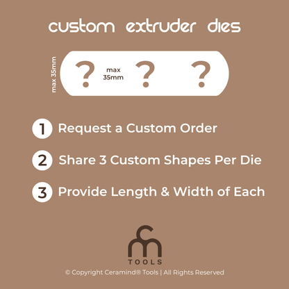 Custom Clay Extruder Dies - Ceramind® Tools