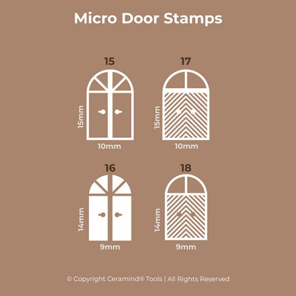 Door Stamp Set of 18 - Ceramind® Tools