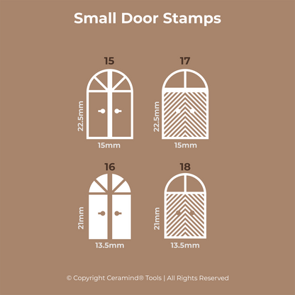 Door Stamp Set of 18 - Ceramind® Tools