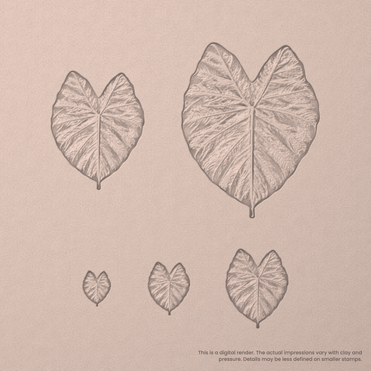 Elephant Leaf Stamps - Photo Textured - Ceramind® Tools