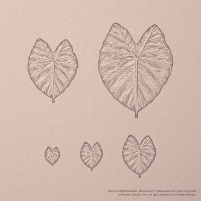 Elephant Leaf Stamps - Photo Textured - Ceramind® Tools