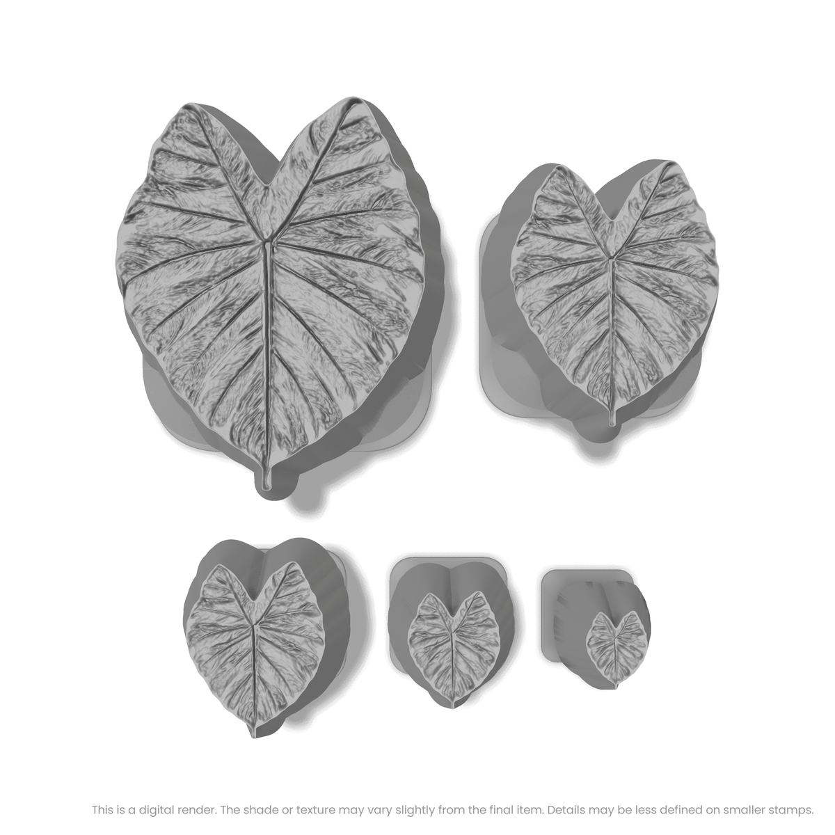 Elephant Leaf Stamps - Photo Textured - Ceramind® Tools
