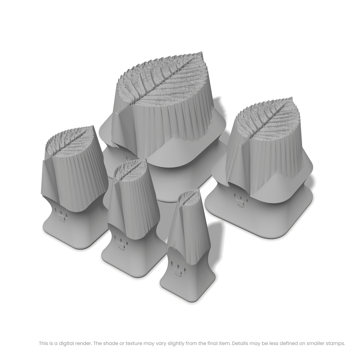 Elm Leaf Stamps - Photo Textured - Ceramind® Tools