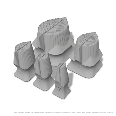 Elm Leaf Stamps - Photo Textured - Ceramind® Tools