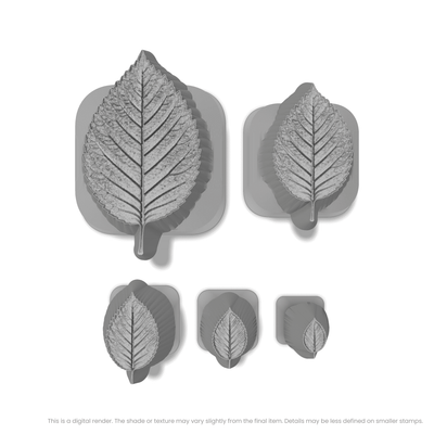 Elm Leaf Stamps - Photo Textured - Ceramind® Tools