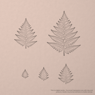 Fern Leaf Stamps - Photo Textured - Ceramind® Tools