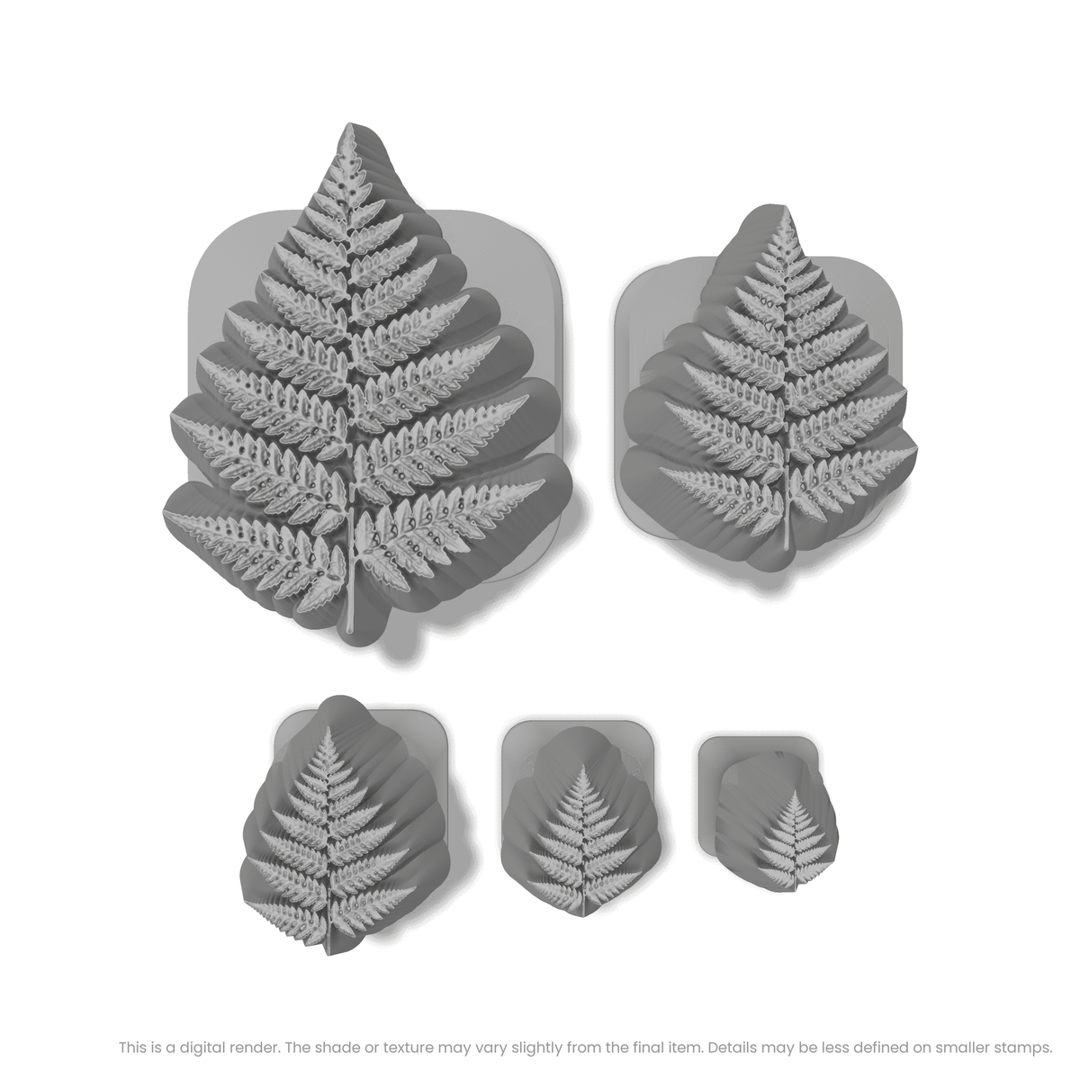 Fern Leaf Stamps - Photo Textured - Ceramind® Tools