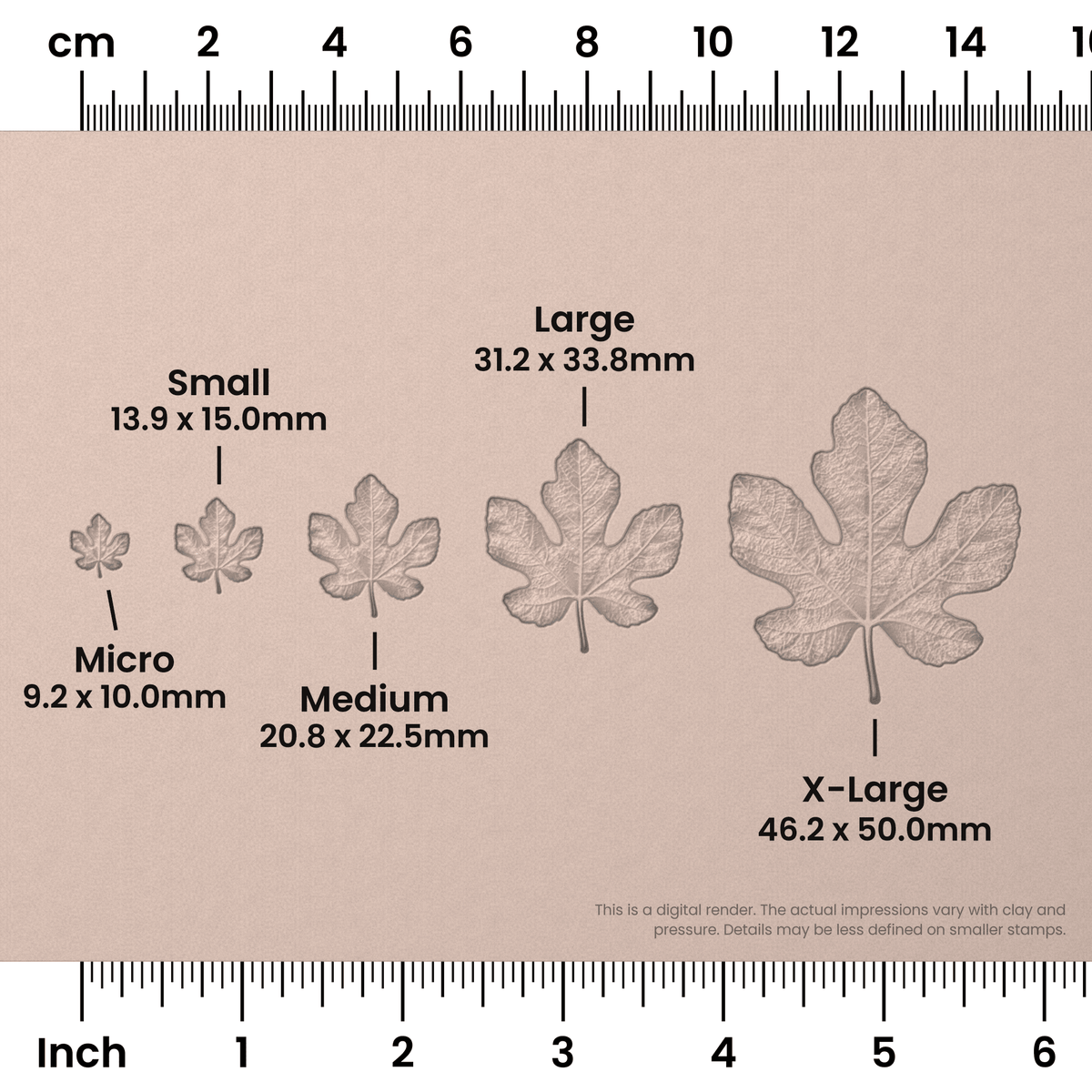 Fig Leaf Stamps - Photo Textured - Ceramind® Tools