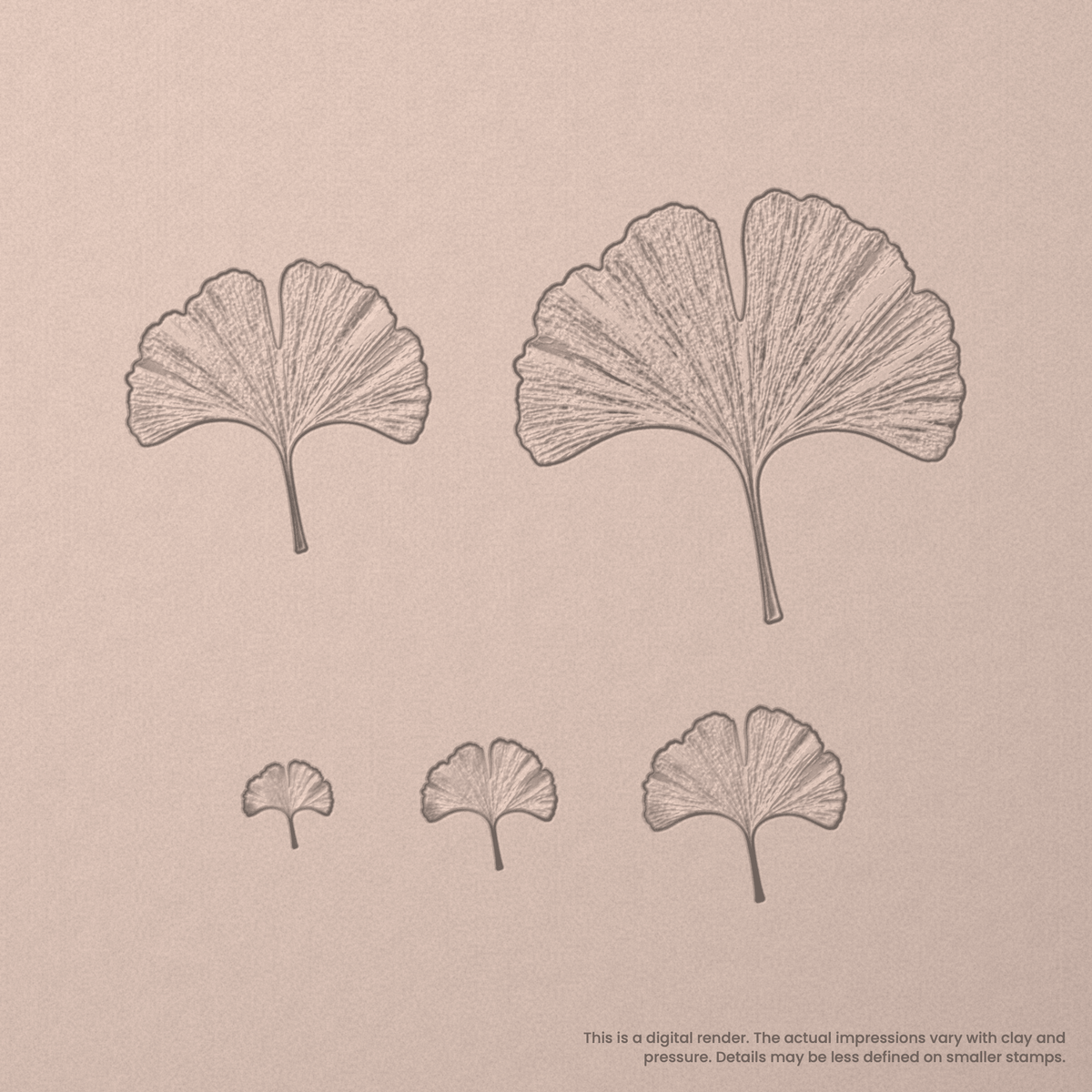 Ginko Leaf Stamps - Photo Textured - Ceramind® Tools