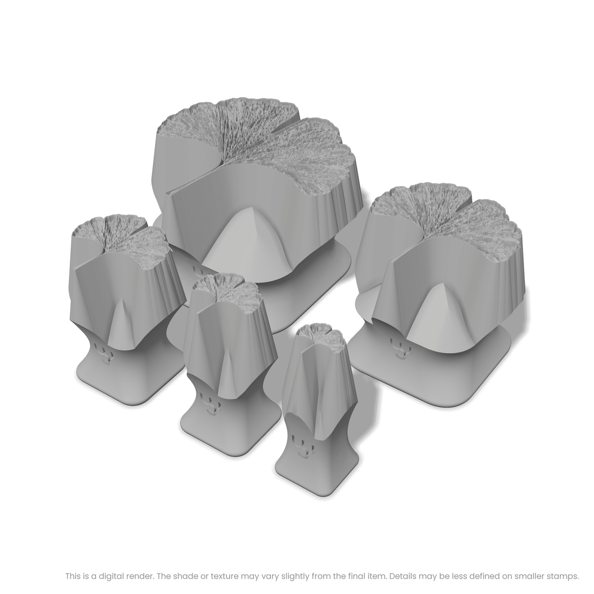 Ginko Leaf Stamps - Photo Textured - Ceramind® Tools