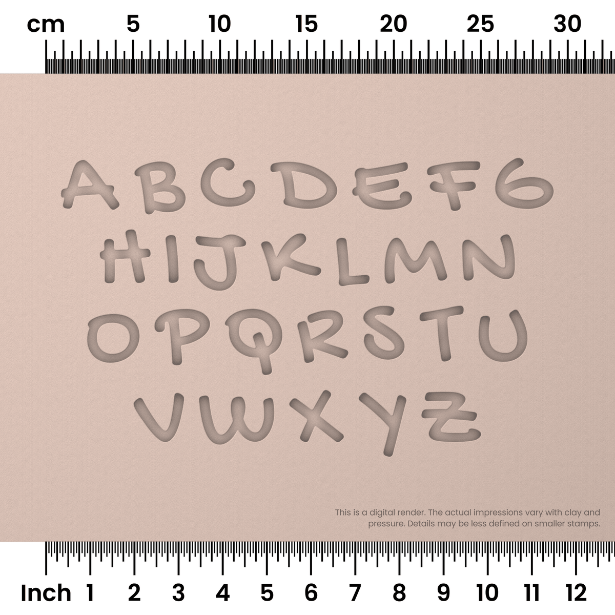 Gochi Hand | All Caps | Alphabet Stamp Sets - Ceramind® Tools