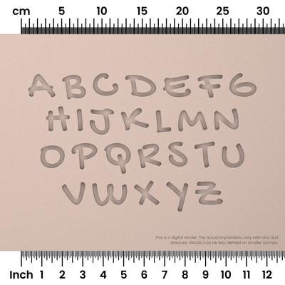 Gochi Hand | All Caps | Alphabet Stamp Sets - Ceramind® Tools