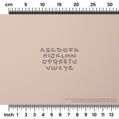 Gochi Hand | All Caps | Alphabet Stamp Sets - Ceramind® Tools
