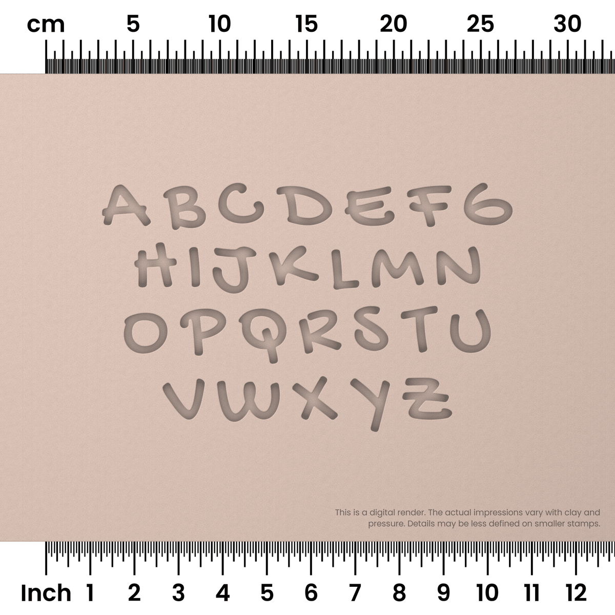 Gochi Hand | All Caps | Alphabet Stamp Sets - Ceramind® Tools