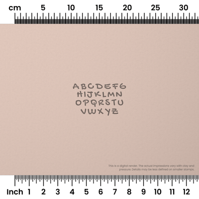 Gochi Hand | All Caps | Alphabet Stamp Sets - Ceramind® Tools