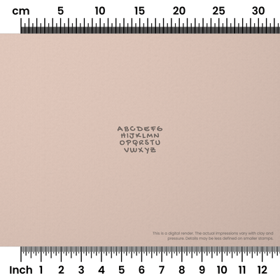 Gochi Hand | All Caps | Alphabet Stamp Sets - Ceramind® Tools