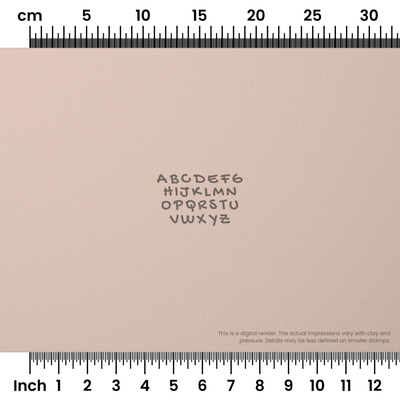 Gochi Hand | All Caps | Alphabet Stamp Sets - Ceramind® Tools