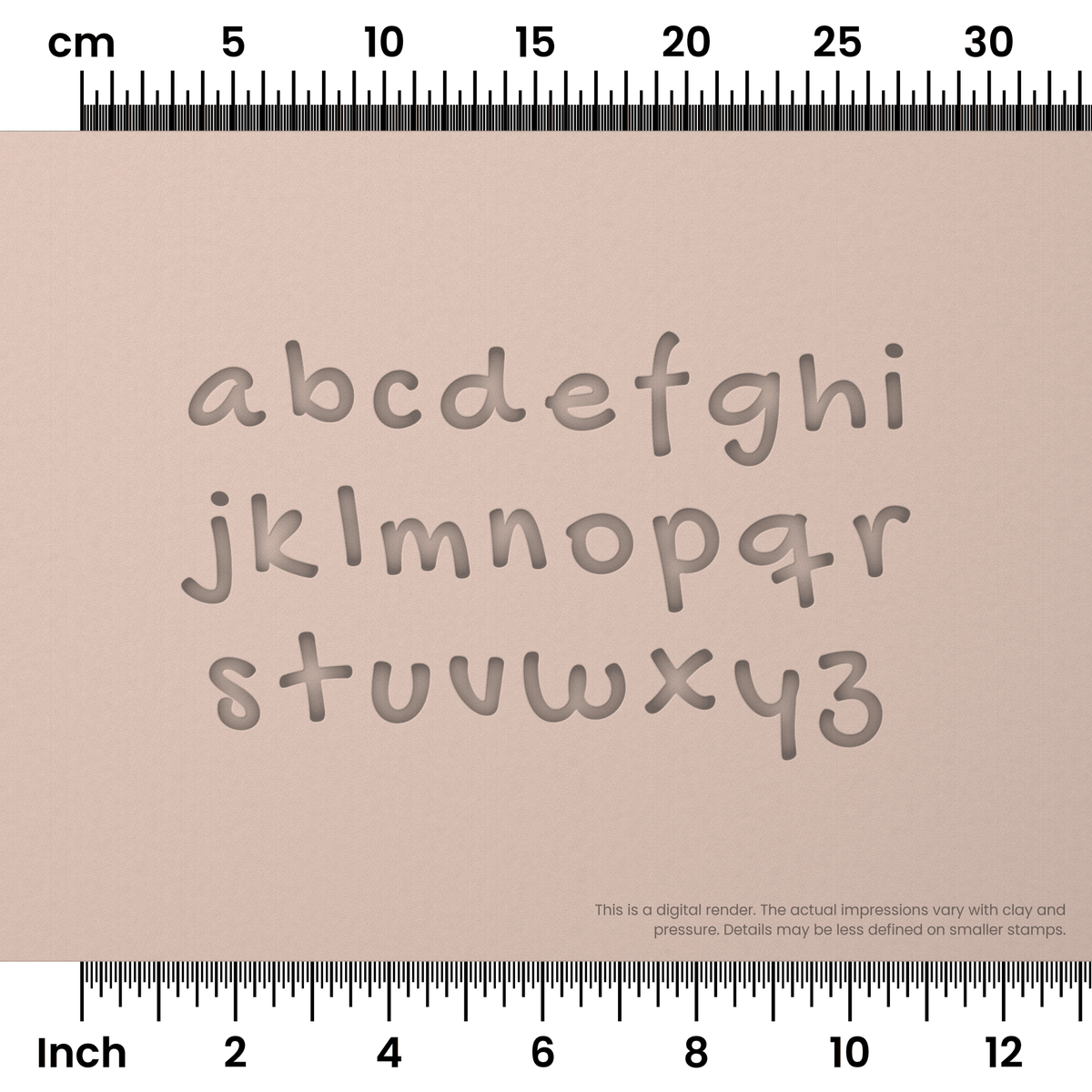 Gochi Hand | Lowercase | Alphabet Stamp Sets - Ceramind® Tools