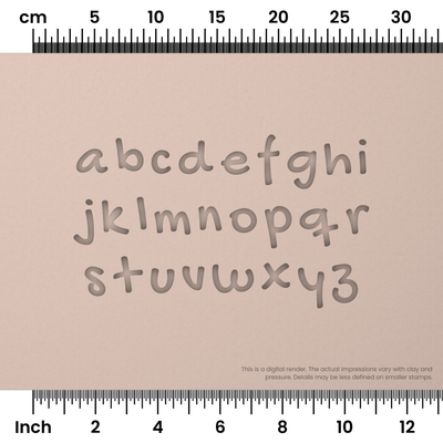 Gochi Hand | Lowercase | Alphabet Stamp Sets - Ceramind® Tools