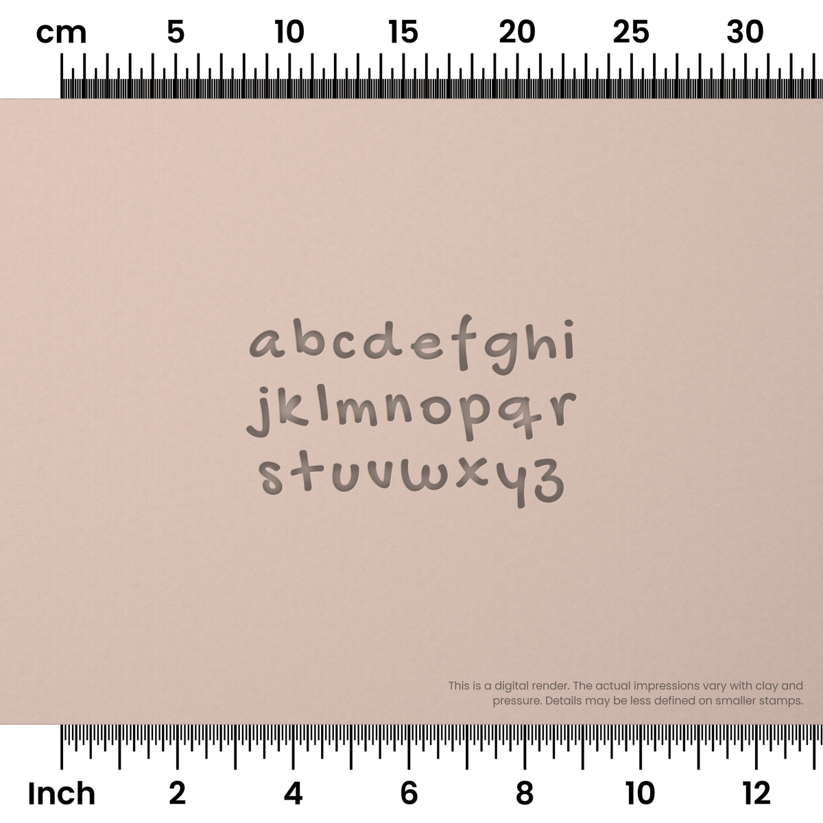 Gochi Hand | Lowercase | Alphabet Stamp Sets - Ceramind® Tools