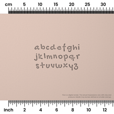 Gochi Hand | Lowercase | Alphabet Stamp Sets - Ceramind® Tools
