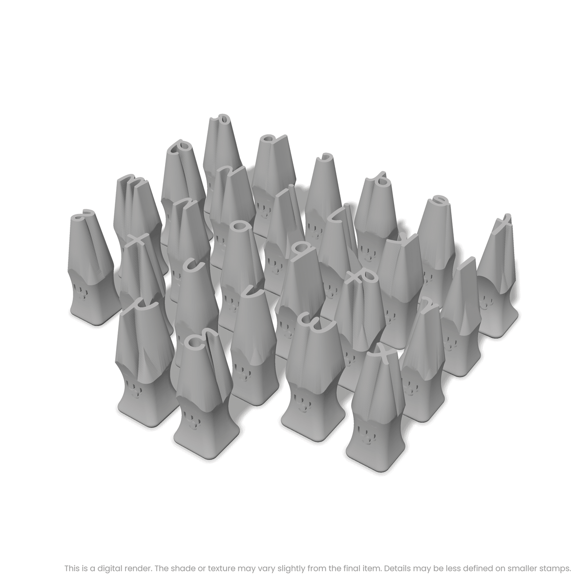 Gochi Hand | Lowercase | Alphabet Stamp Sets - Ceramind® Tools
