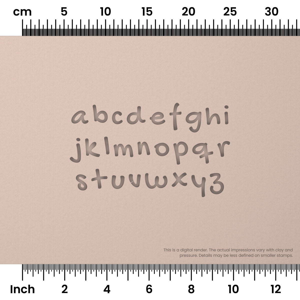 Gochi Hand | Lowercase | Alphabet Stamp Sets - Ceramind® Tools