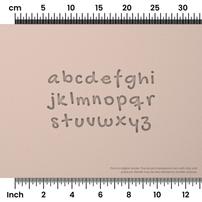 Gochi Hand | Lowercase | Alphabet Stamp Sets - Ceramind® Tools