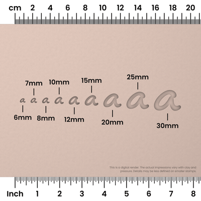 Gochi Hand | Lowercase | Alphabet Stamp Sets - Ceramind® Tools