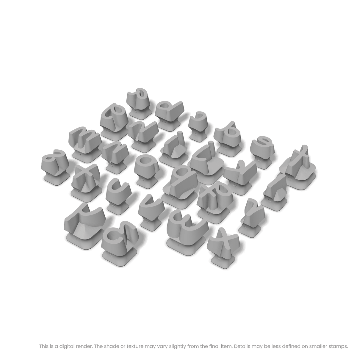 Gochi Hand | Lowercase | Alphabet Stamp Sets - Ceramind® Tools