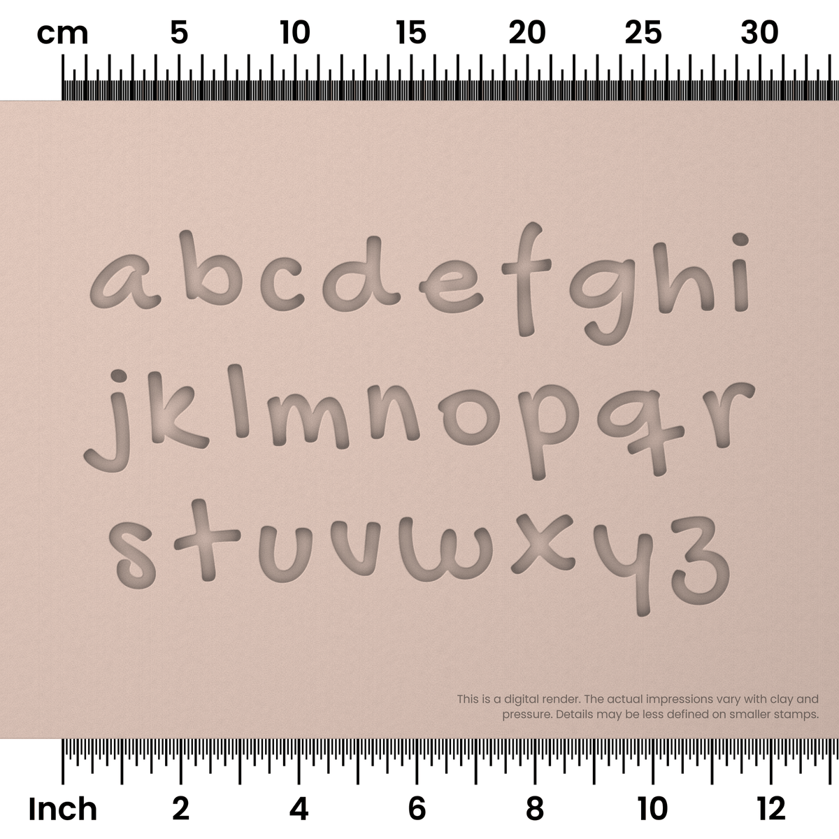 Gochi Hand | Lowercase | Alphabet Stamp Sets - Ceramind® Tools
