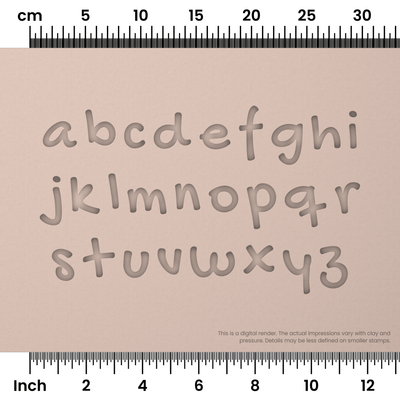Gochi Hand | Lowercase | Alphabet Stamp Sets - Ceramind® Tools