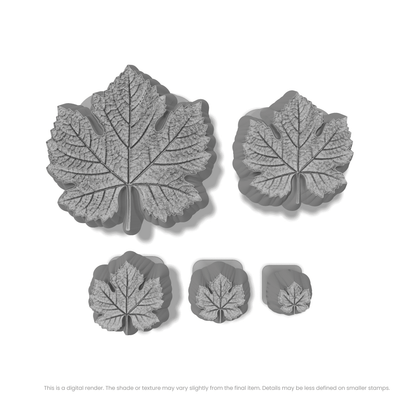 Grape Vine Leaf Stamps - Photo Textured - Ceramind® Tools