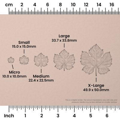 Grape Vine Leaf Stamps - Photo Textured - Ceramind® Tools
