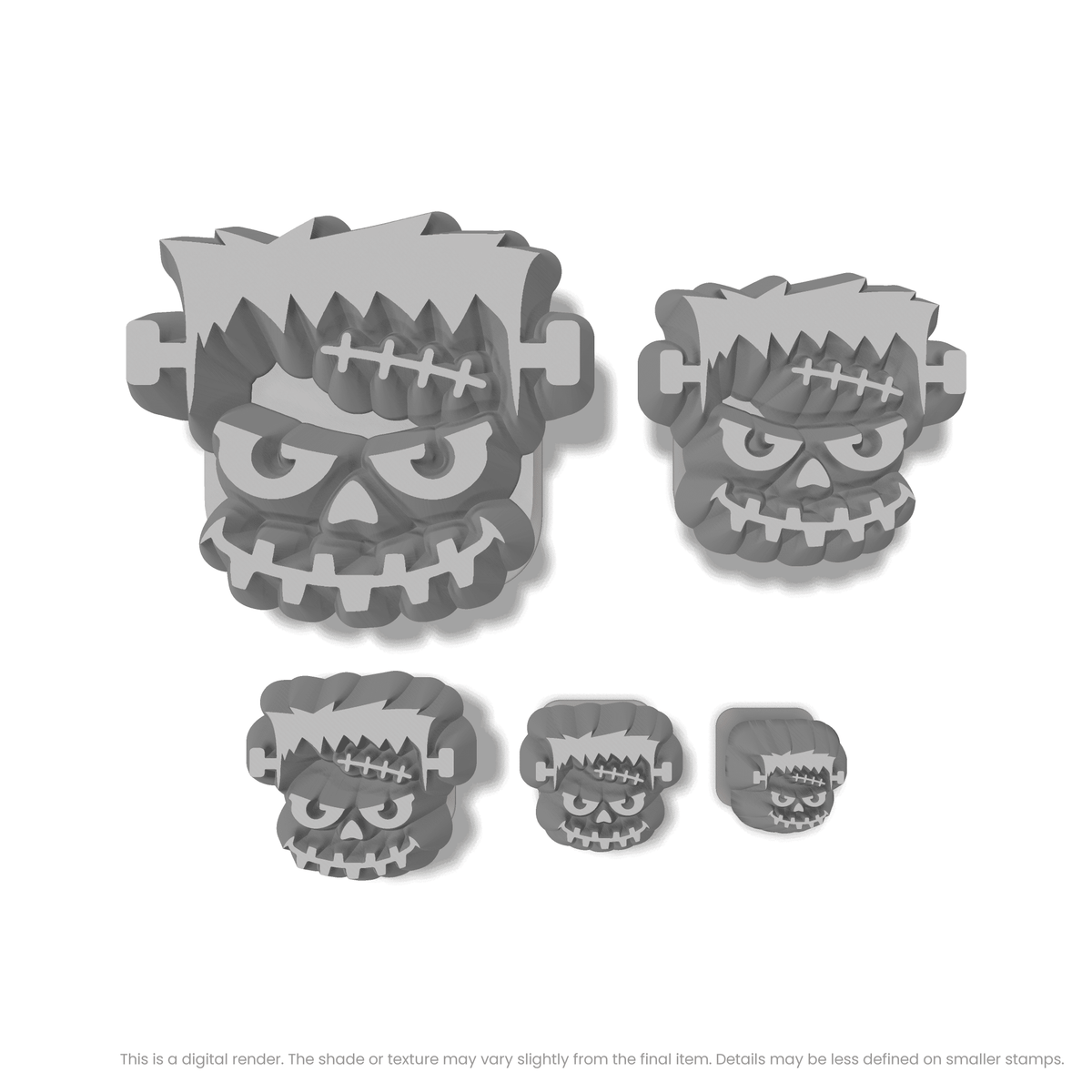 Halloween Frankenstein Head Stamps - Ceramind® Tools