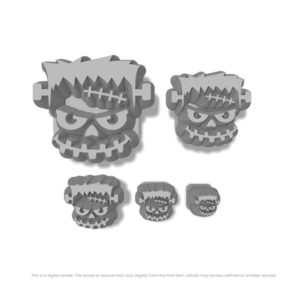 Halloween Frankenstein Head Stamps - Ceramind® Tools