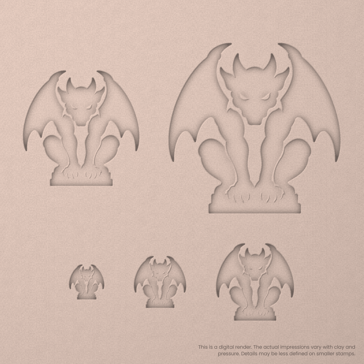 Halloween Gargoyle (Front View) Stamps - Ceramind® Tools