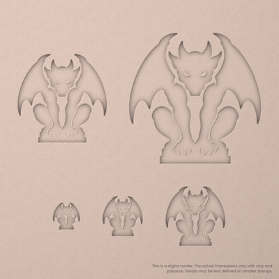 Halloween Gargoyle (Front View) Stamps - Ceramind® Tools