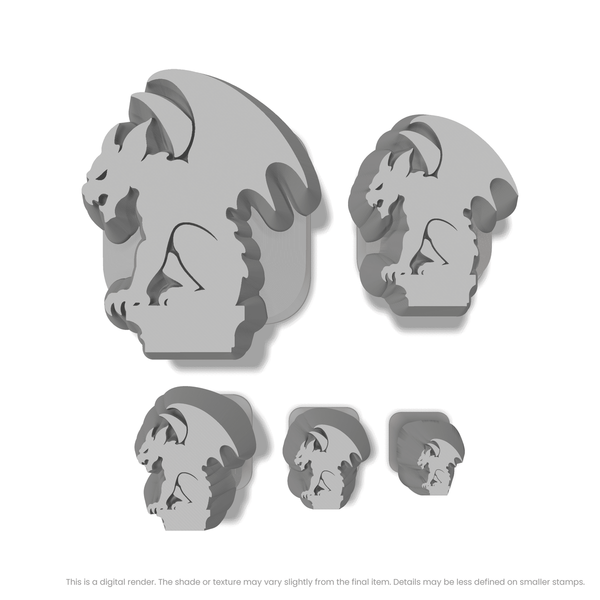 Halloween Gargoyle (Side View) Stamps - Ceramind® Tools