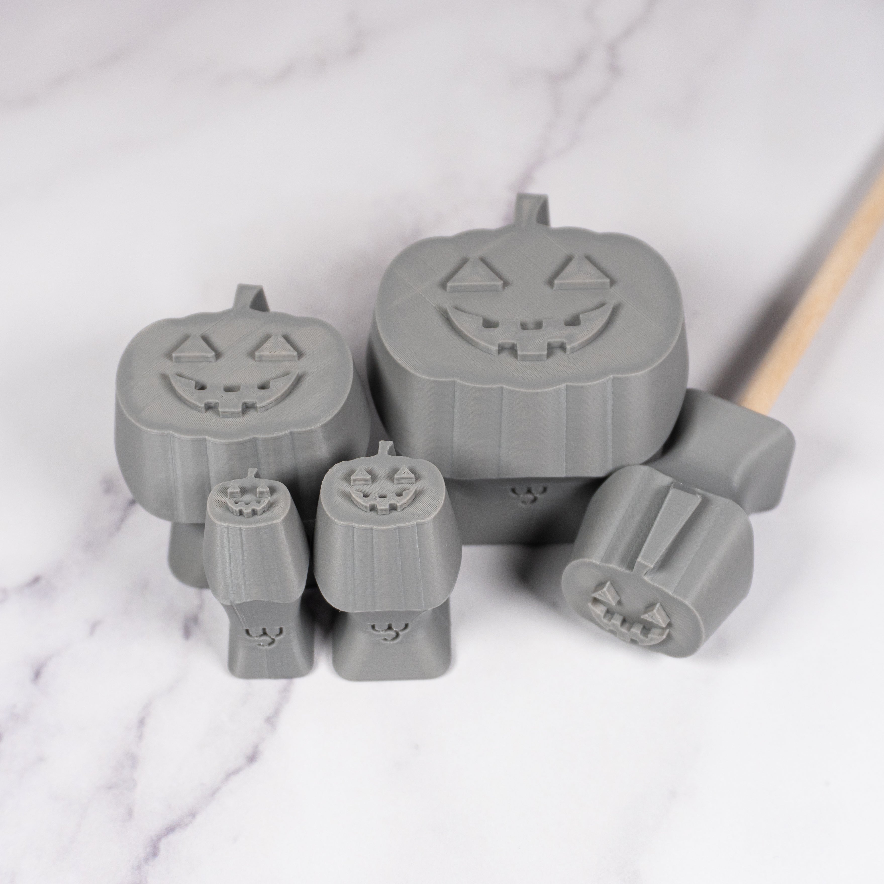 Halloween Jack - o - Lantern Pumpkin Stamps - Style 1 - Ceramind® Tools
