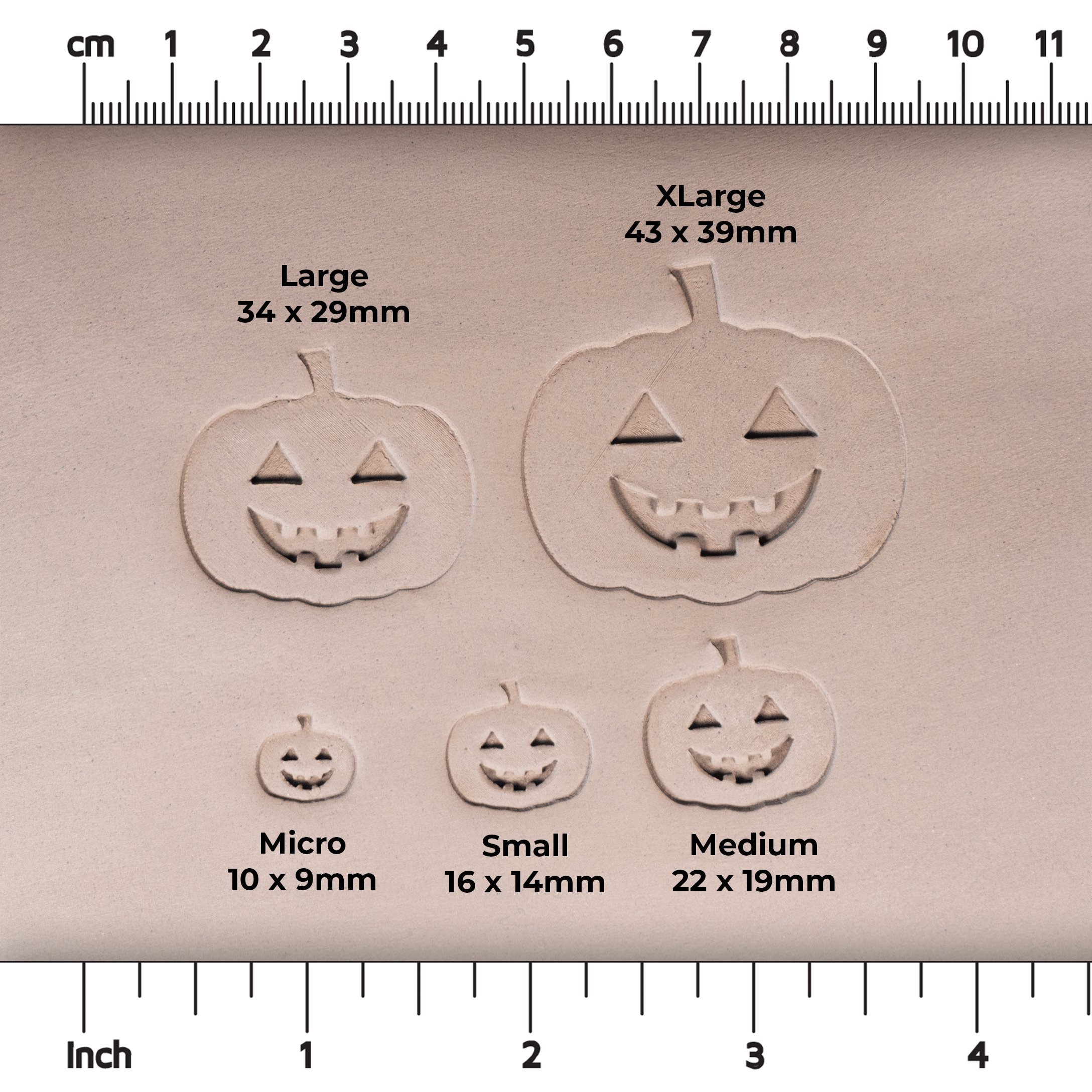 Halloween Jack - o - Lantern Pumpkin Stamps - Style 1 - Ceramind® Tools